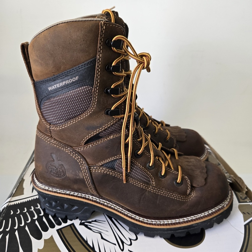 Georgia Men's GB00616 9" LTX Logger Waterproof Work Boots, Size US 9 W